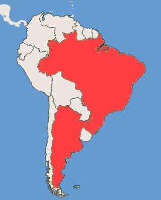 Mapa Ameryki Po�udniowej